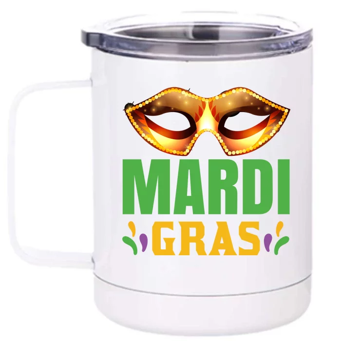 Mardi Gras Front & Back 12oz Stainless Steel Tumbler Cup