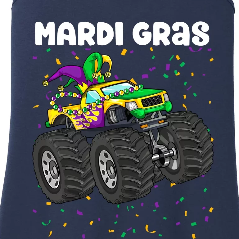 Mardi Gras Monster Truck Beads Carnival Festival Boy Ladies Essential Tank