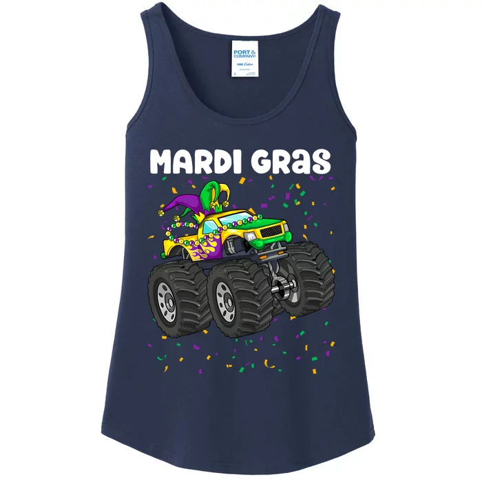 Mardi Gras Monster Truck Beads Carnival Festival Boy Ladies Essential Tank