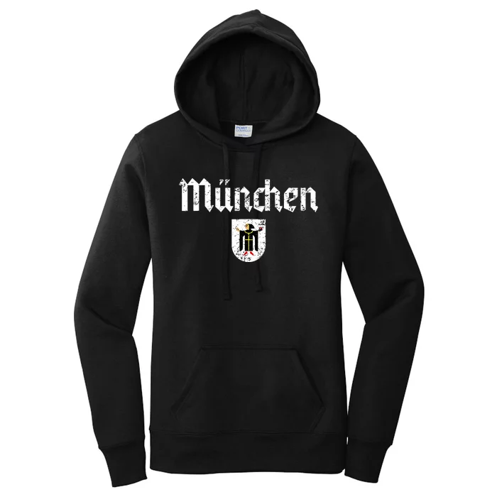 Munich Germany Muenchen Vintage Retro Distressed Women's Pullover Hoodie