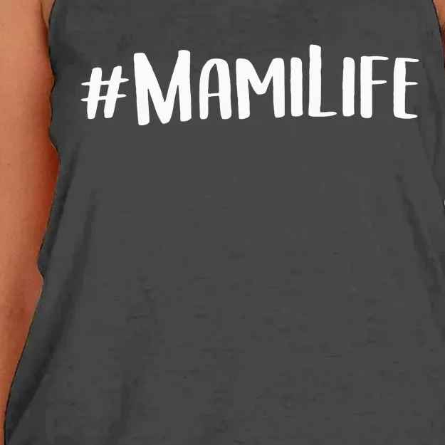 Mami Grandma MotherS Day Idea Mami Life Women's Knotted Racerback Tank