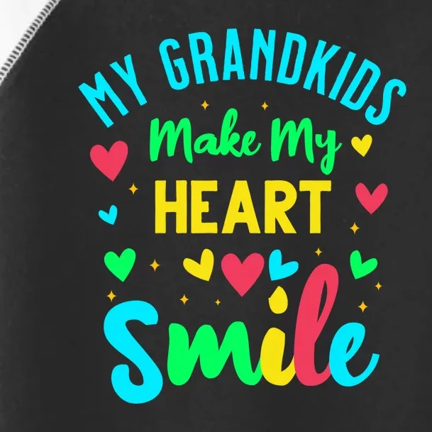 My Grandkids Make My Heart Smile Toddler Fine Jersey T-Shirt