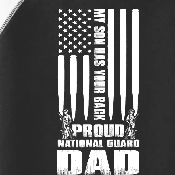 Mens Gift My Son Has Your Back Proud National Guard Dad Army Dad Gift Toddler Fine Jersey T-Shirt