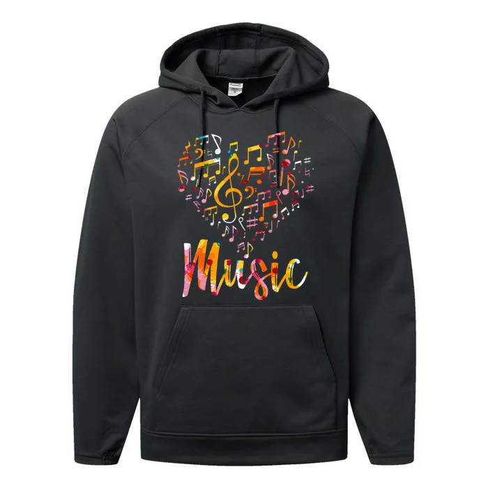 Musician Gift Musical Instrument Music Notes Treble Clef Performance Fleece Hoodie