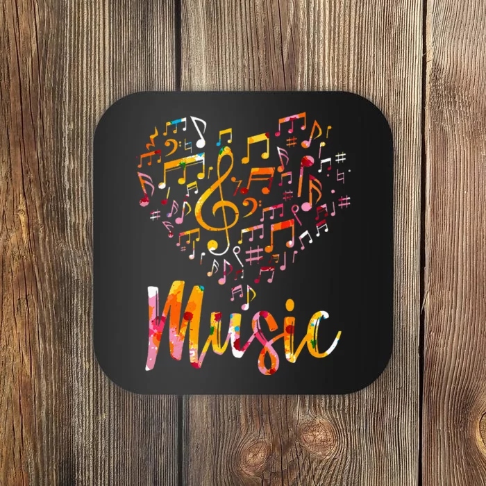 Musician Gift Musical Instrument Music Notes Treble Clef Coaster