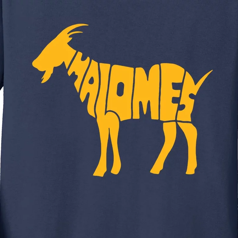 Mahomes Goat Kids Long Sleeve Shirt