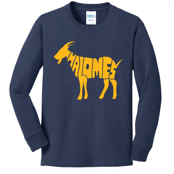 Mahomes Goat Kids Long Sleeve Shirt