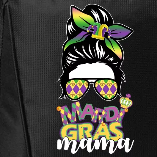 Mardi Gras Mama Hair Bun Celebration City Backpack