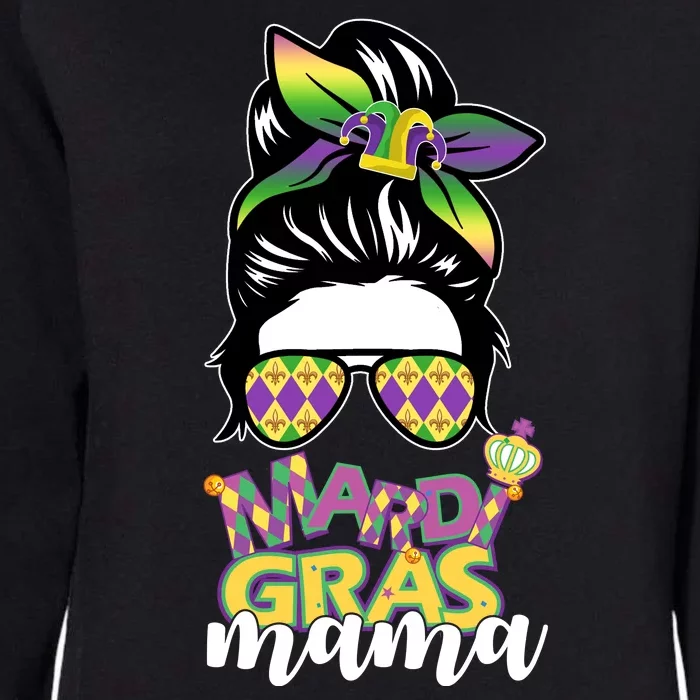 Mardi Gras Mama Hair Bun Celebration Womens California Wash Sweatshirt