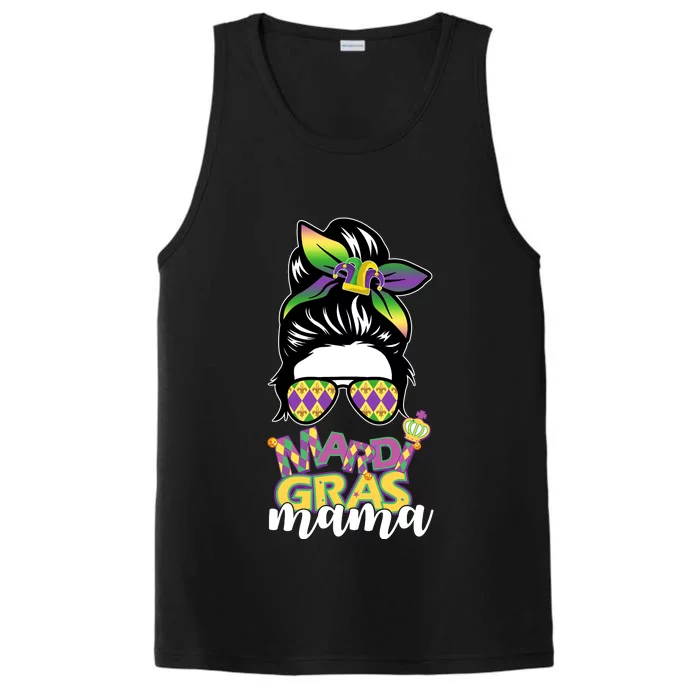 Mardi Gras Mama Hair Bun Celebration Performance Tank