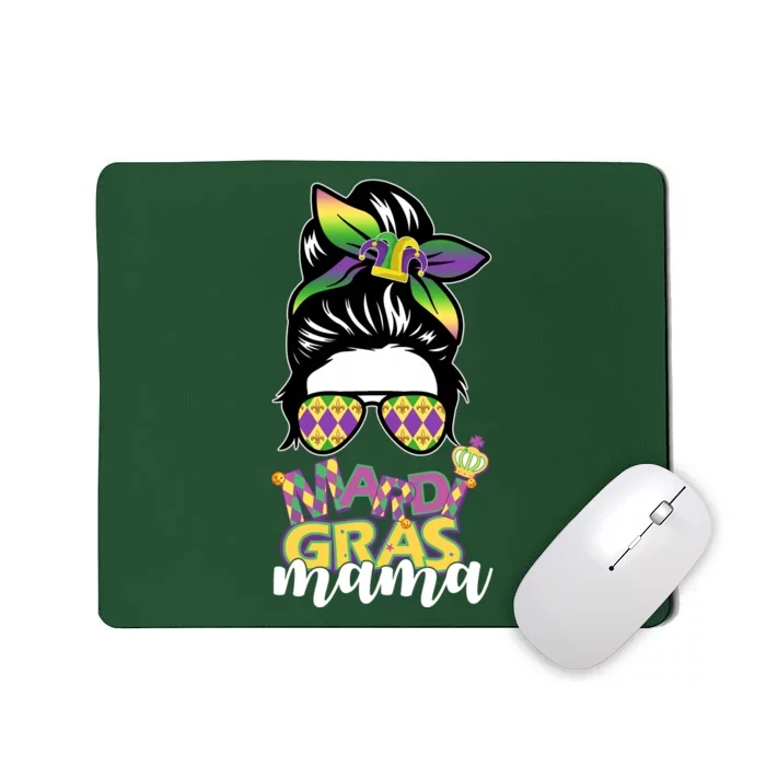 Mardi Gras Mama Hair Bun Celebration Mousepad