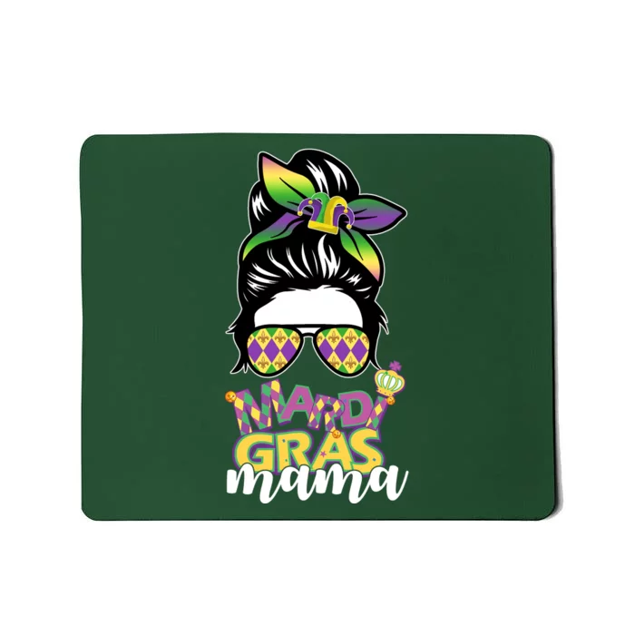 Mardi Gras Mama Hair Bun Celebration Mousepad