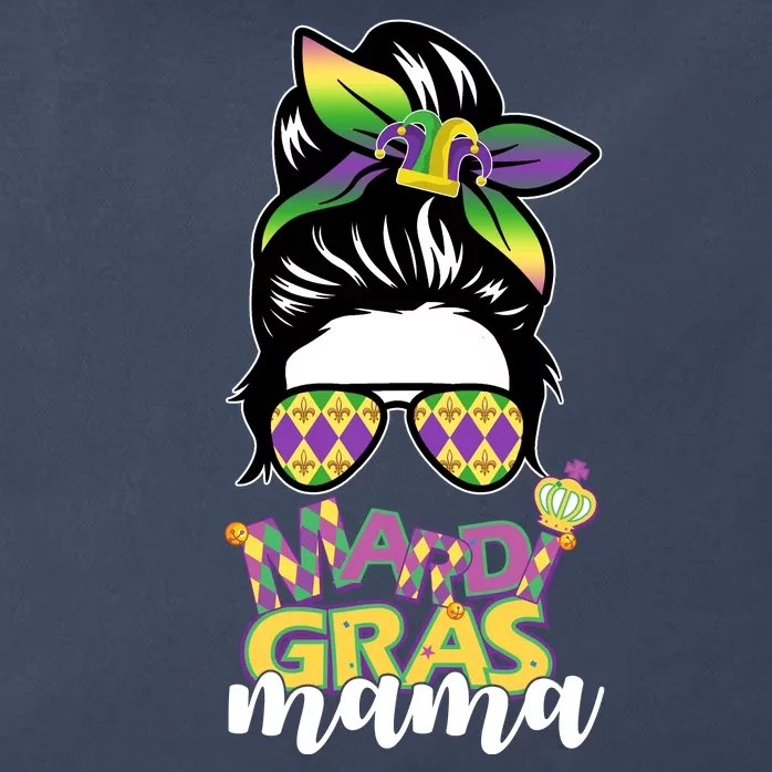 Mardi Gras Mama Hair Bun Celebration Zip Tote Bag