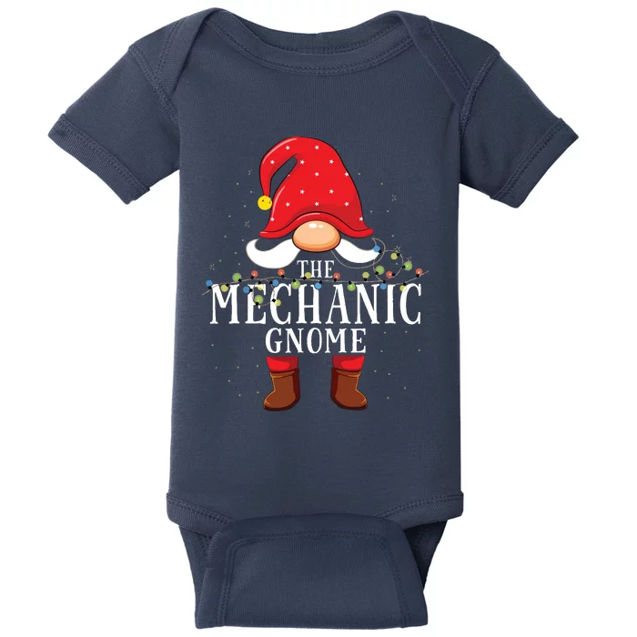 Mechanic Gnome Matching Christmas Family Pajama Baby Bodysuit