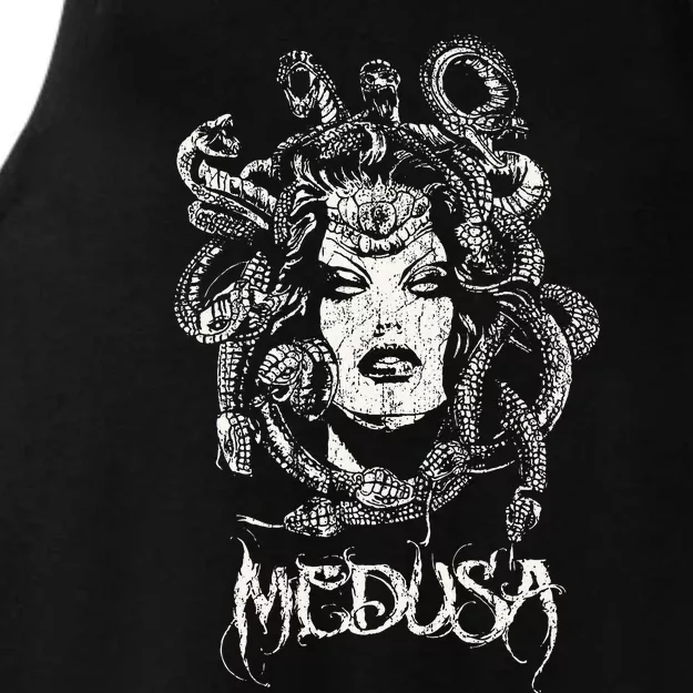 Medusa Greek Mythology Gothic Ladies Tri-Blend Wicking Tank