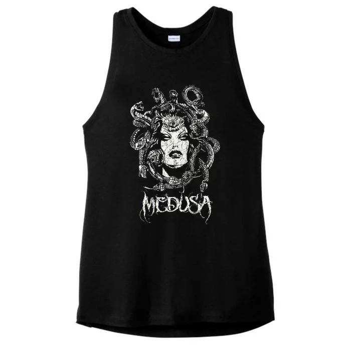 Medusa Greek Mythology Gothic Ladies Tri-Blend Wicking Tank