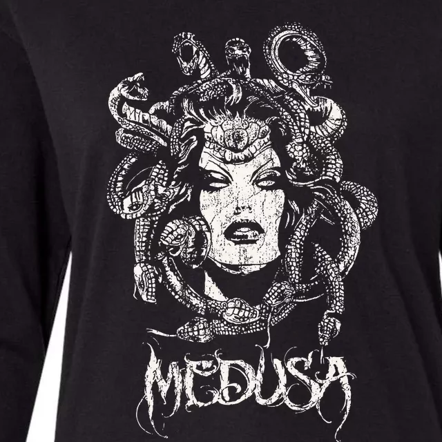 Medusa Greek Mythology Gothic Womens Cotton Relaxed Long Sleeve T-Shirt