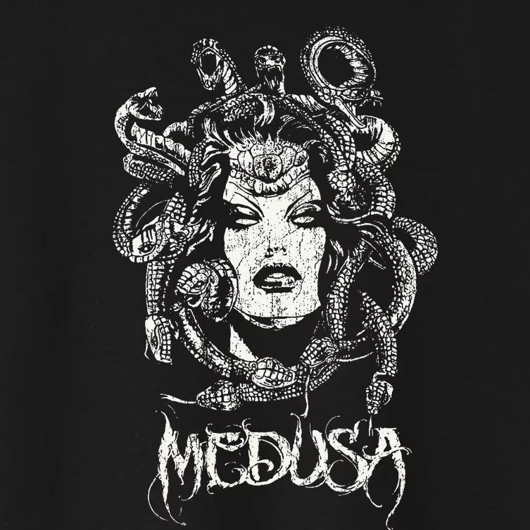 Medusa Greek Mythology Gothic Women's Crop Top Tee