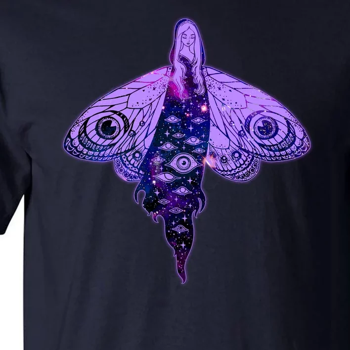 Mystical Gothic Moth Girl Tall T-Shirt