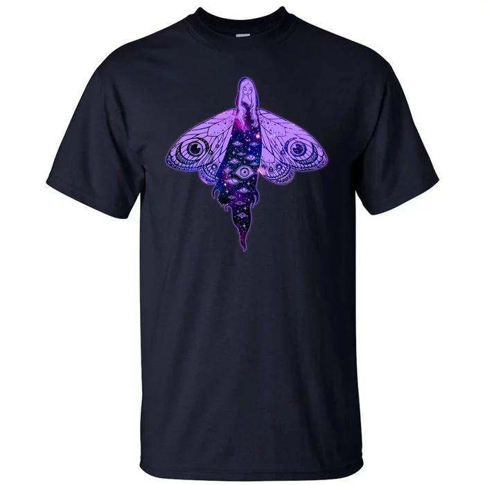 Mystical Gothic Moth Girl Tall T-Shirt