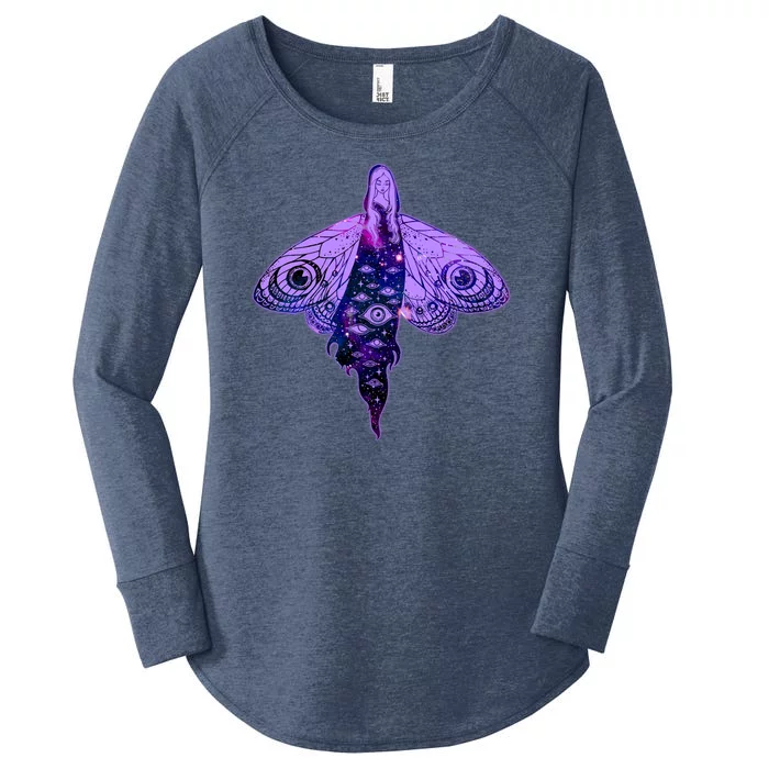 Mystical Gothic Moth Girl Women's Perfect Tri Tunic Long Sleeve Shirt