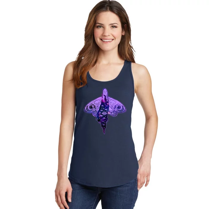 Mystical Gothic Moth Girl Ladies Essential Tank