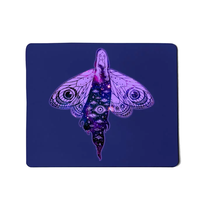 Mystical Gothic Moth Girl Mousepad