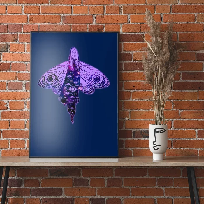 Mystical Gothic Moth Girl Poster