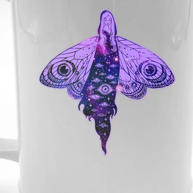 Mystical Gothic Moth Girl Front & Back Beer Stein