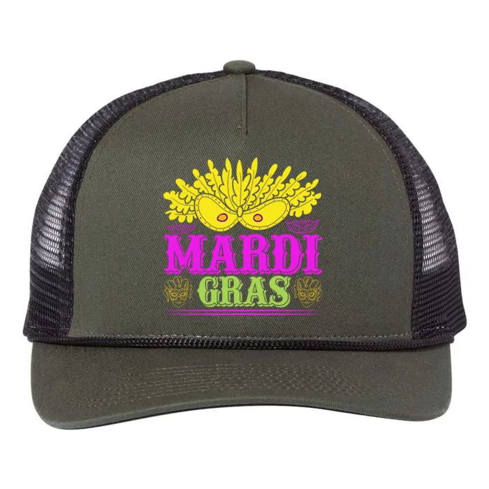 Mardi Gras Retro Rope Trucker Hat Cap