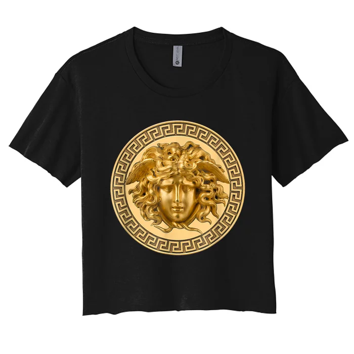 Medusa Goddess Myth Gorgon Greek Mythology Women's Crop Top Tee