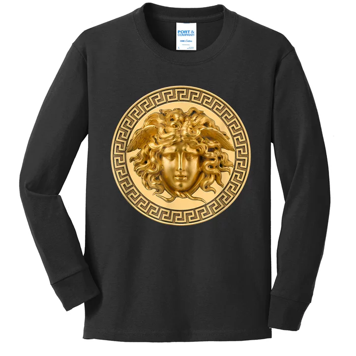 Medusa Goddess Myth Gorgon Greek Mythology Kids Long Sleeve Shirt