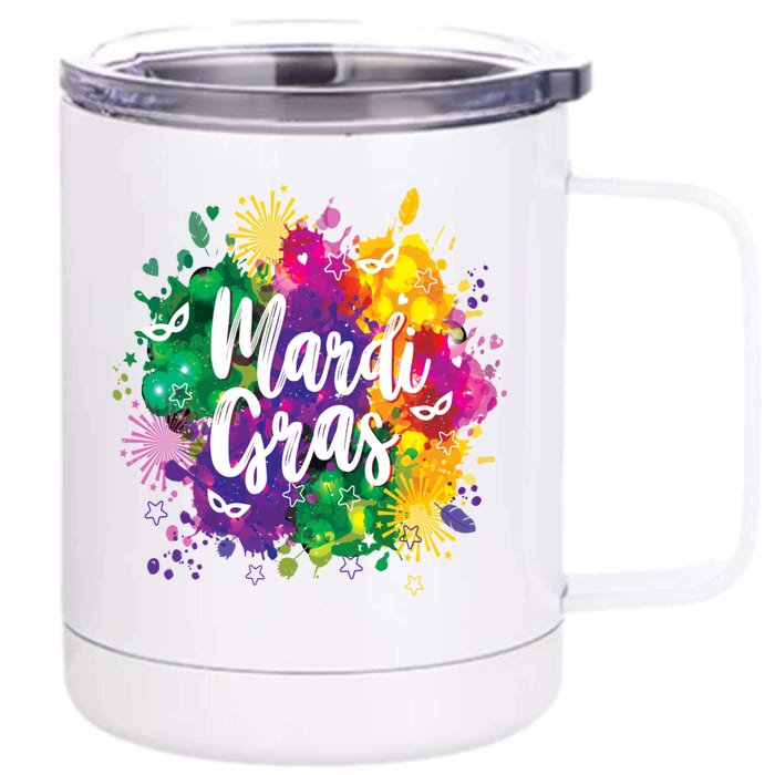 Mardi Gras, Funny Mardi Gras Front & Back 12oz Stainless Steel Tumbler Cup