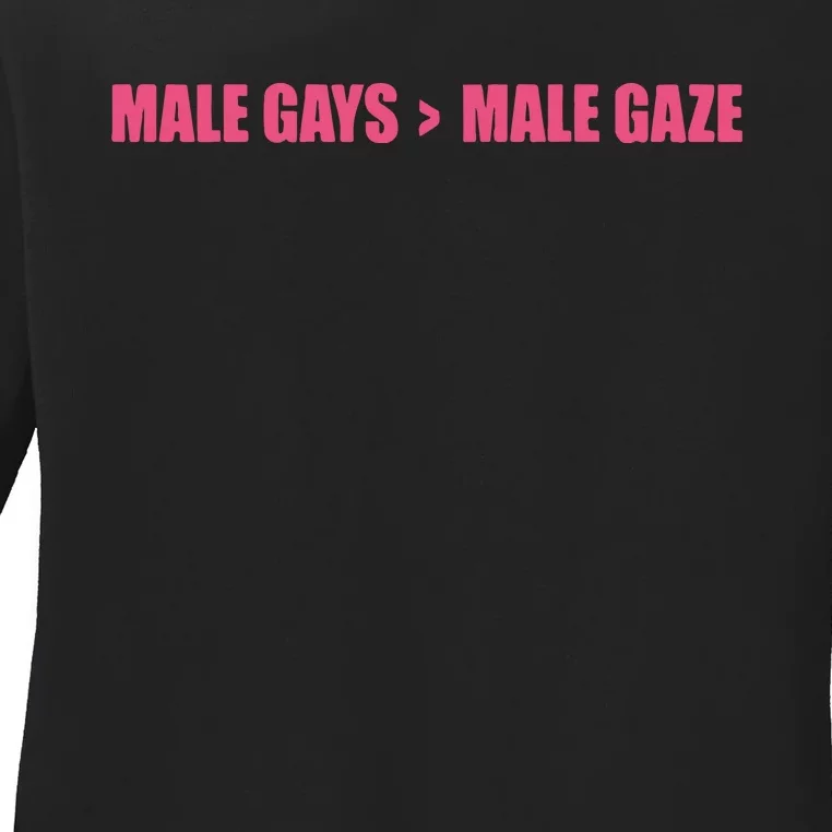 Male Gays More Male Gaze Ladies Long Sleeve Shirt