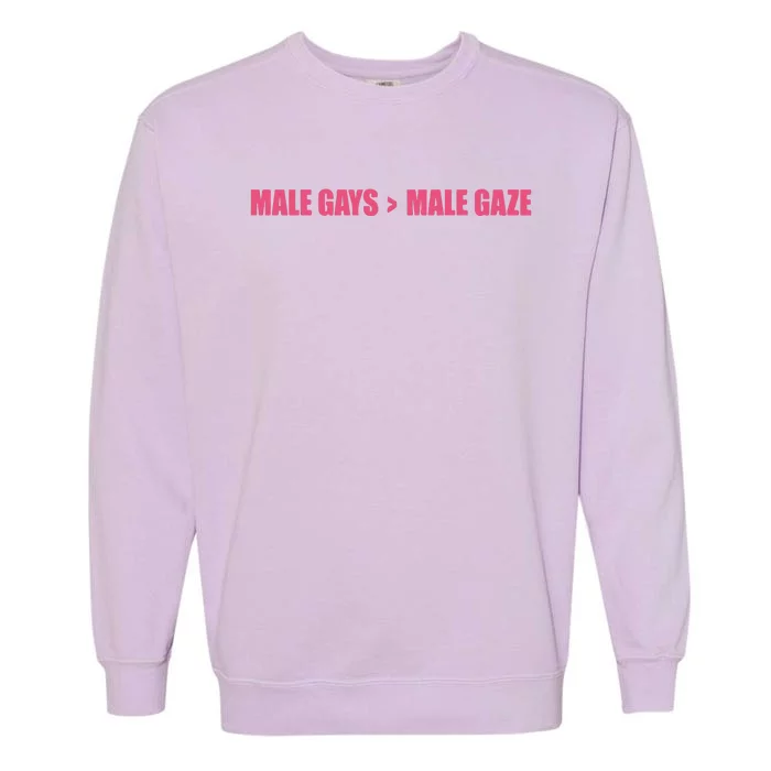 Male Gays More Male Gaze Garment-Dyed Sweatshirt