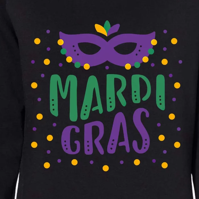 Mardi Gras Mask Beads Carnival Fat Tuesday New Orleans Cute Gift Womens California Wash Sweatshirt