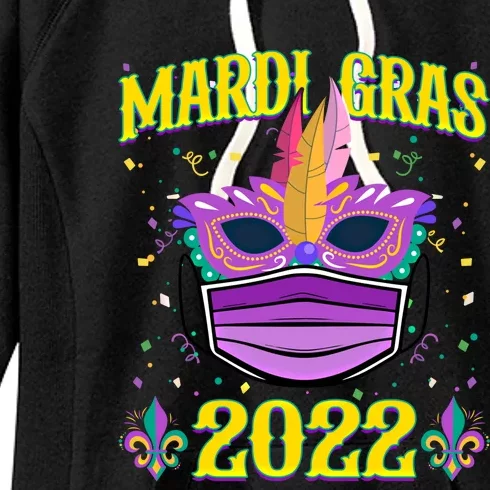 Mardi Gras Mask Funny Carnival Party New Orleans Cool Gift Women's Fleece Hoodie