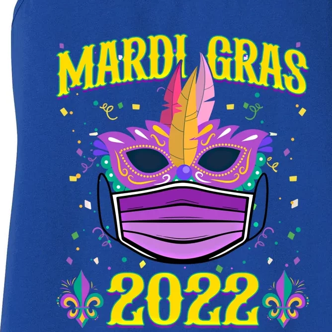 Mardi Gras Mask Funny Carnival Party New Orleans Cool Gift Women's Racerback Tank