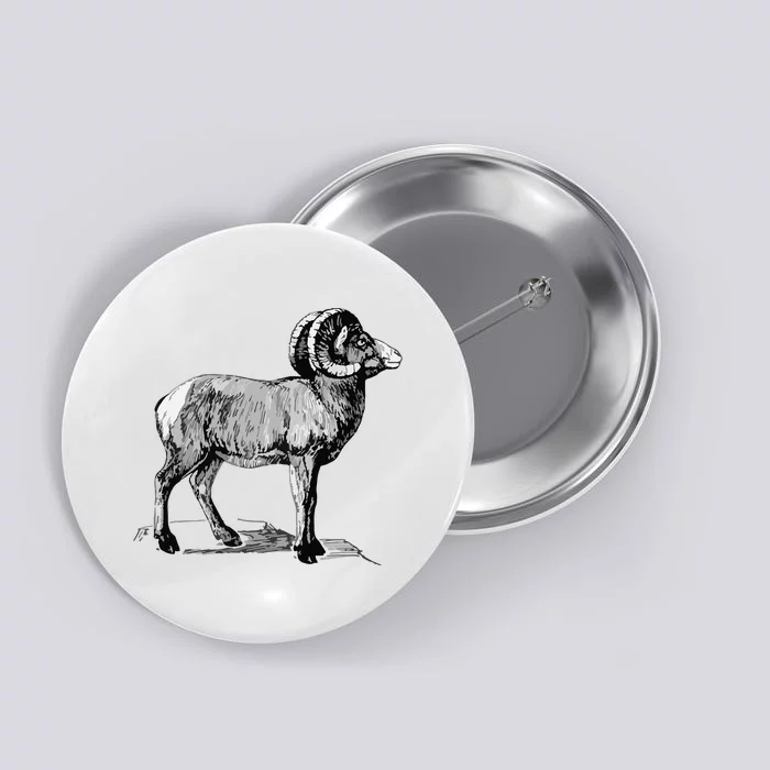 Mountain Goat Mountain Sheep Button