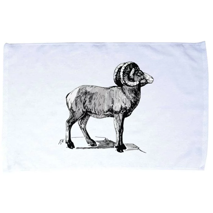 Mountain Goat Mountain Sheep Microfiber Hand Towel