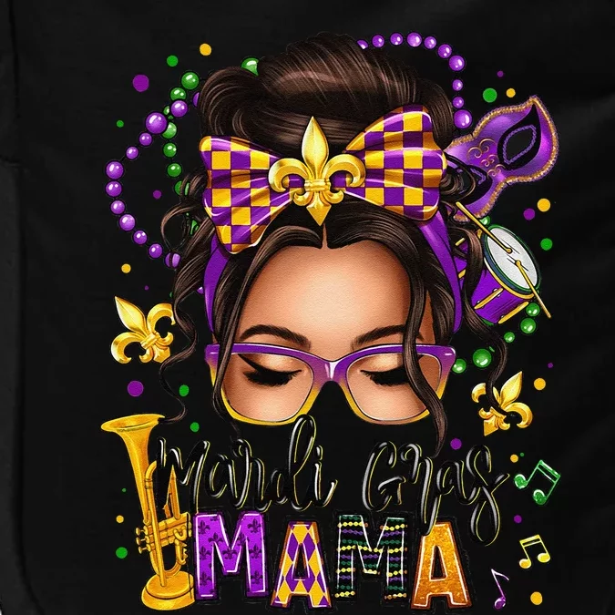 Mardi Gras Mama Messy Bun Mardi Gras Queen Carnaval Impact Tech Backpack