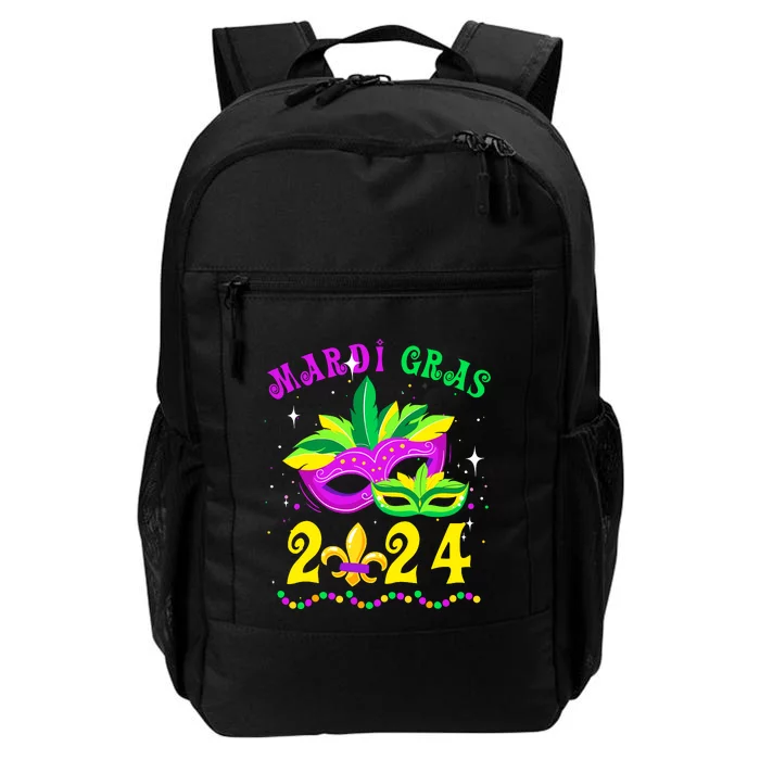 Mardi Gras Mardi Gras Beads Mask Joker Hat Carnival 2024 Daily Commute Backpack