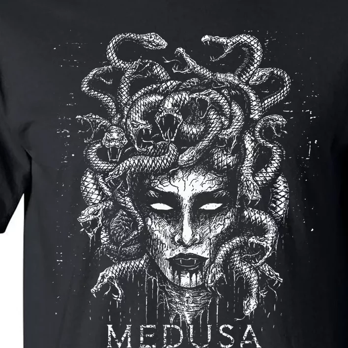 Medusa Greek Mythology Goddess With Snake Hair Tall T-Shirt