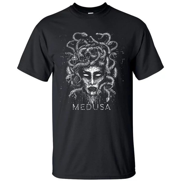 Medusa Greek Mythology Goddess With Snake Hair Tall T-Shirt