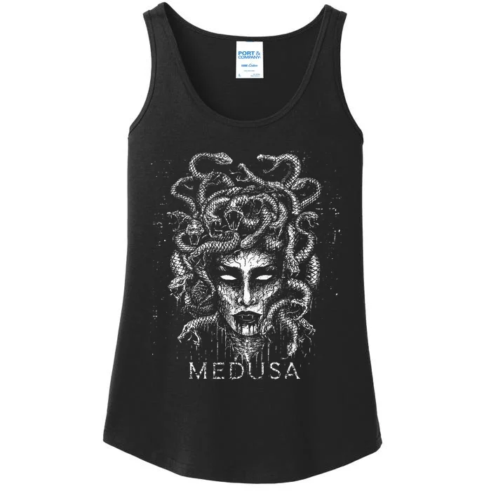 Medusa Greek Mythology Goddess With Snake Hair Ladies Essential Tank