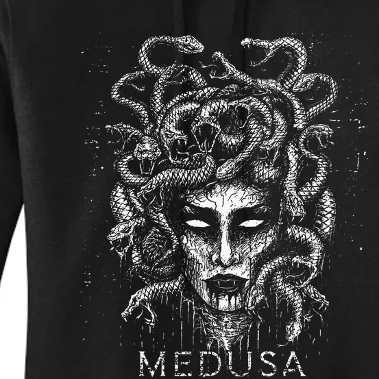 Medusa Greek Mythology Goddess With Snake Hair Women's Pullover Hoodie