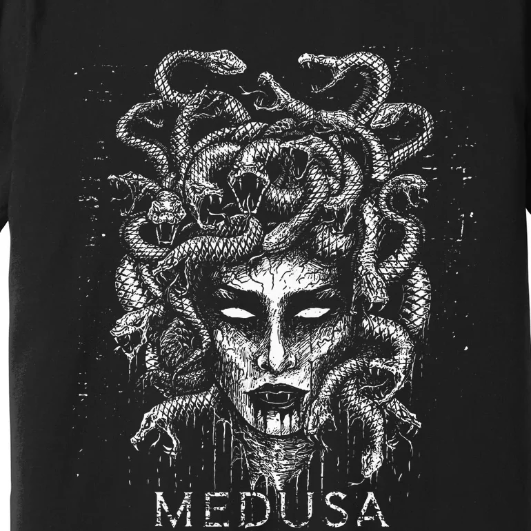 Medusa Greek Mythology Goddess With Snake Hair Premium T-Shirt