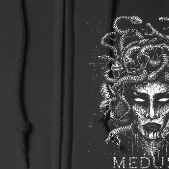 Medusa Greek Mythology Goddess With Snake Hair Full Zip Hoodie