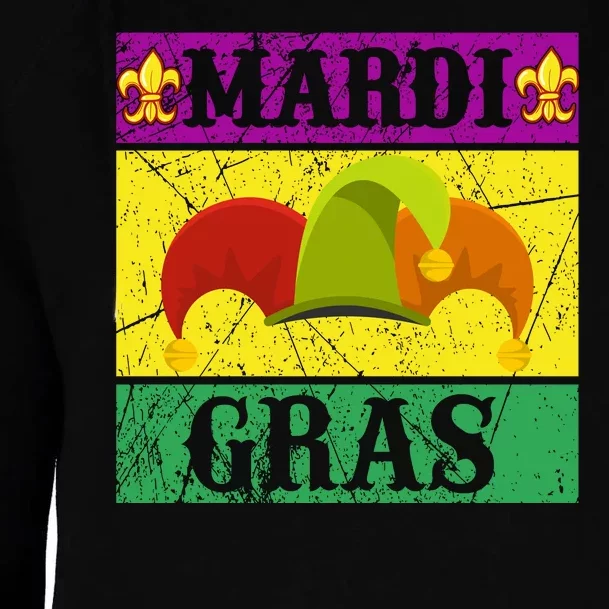 Mardi Gras Womens Funnel Neck Pullover Hood