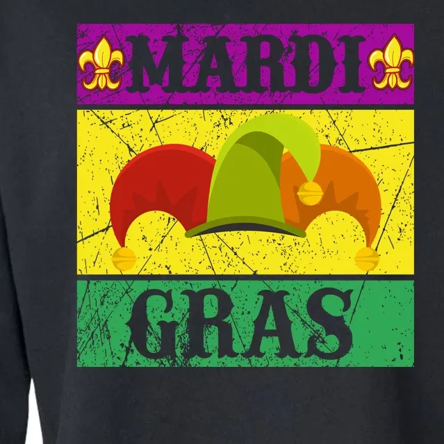 Mardi Gras Cropped Pullover Crew